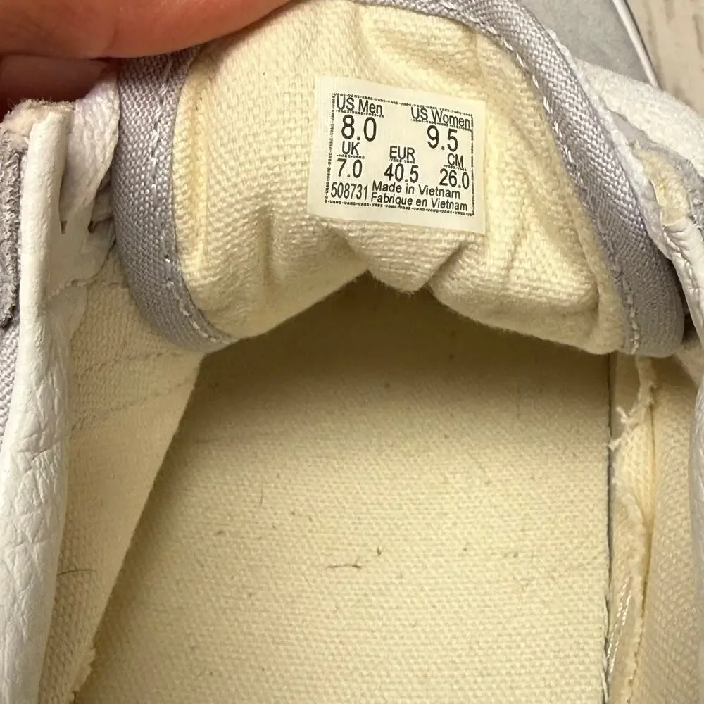 Vans Old Skool Gray White Suede Canvas Sneakers Men 8 Women 9.5 Skate Shoes